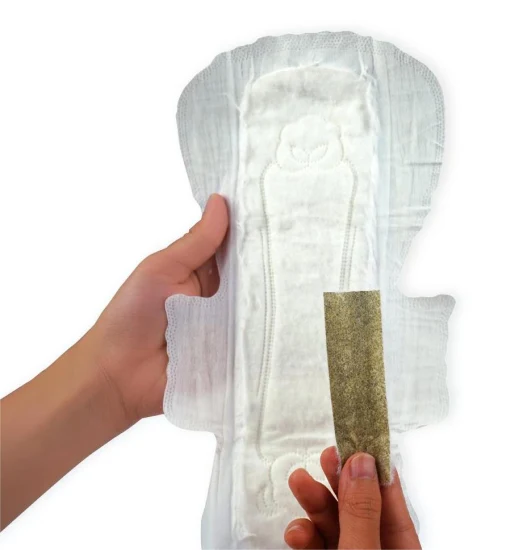 Serviettes hygiéniques en coton à haute capacité d'absorption de vente chaude pour dame