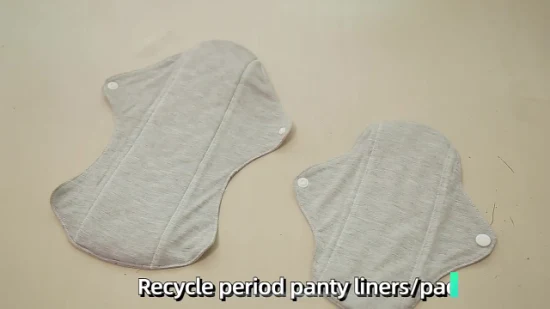 Intiflower vente en gros 4 pièces charbon de bambou serviettes menstruelles réutilisables Anion serviette hygiénique culottes doublures