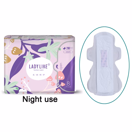 Serviette hygiénique de nuit en gros biodégradable écologique